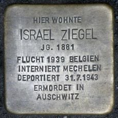 Stolperstein en memoria de Israel Ziegel