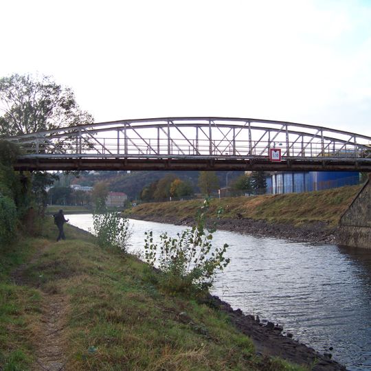 Old bridge to wastewater treatment plant at Císařský ostrov