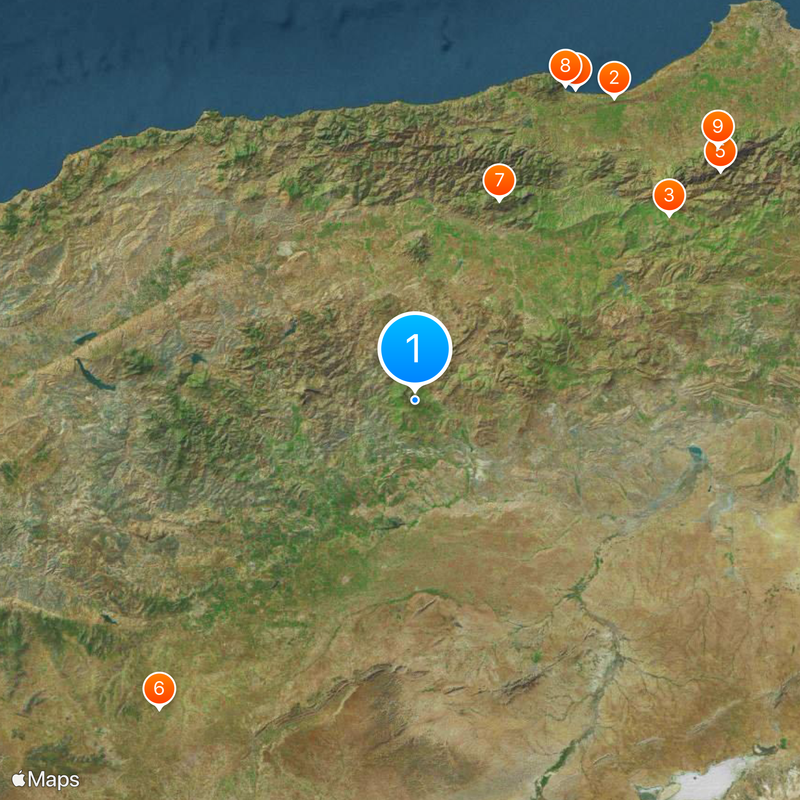 Parc national de Theniet El Had Carte