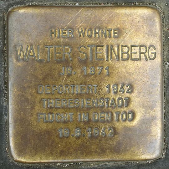 Stolperstein dedicated to Walter Steinberg