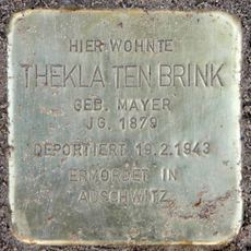 Stolperstein dedicated to Thekla Ten Brink
