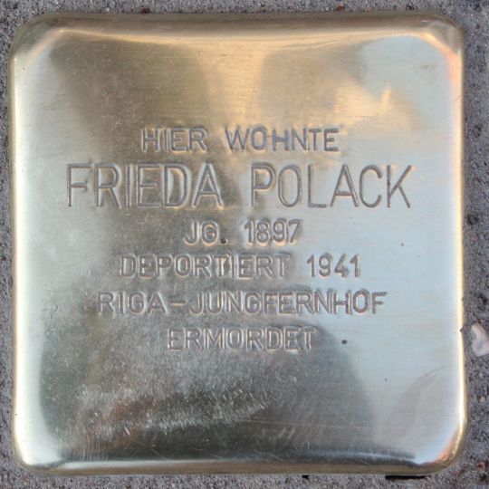 Stolperstein à la mémoire de Frieda Polack