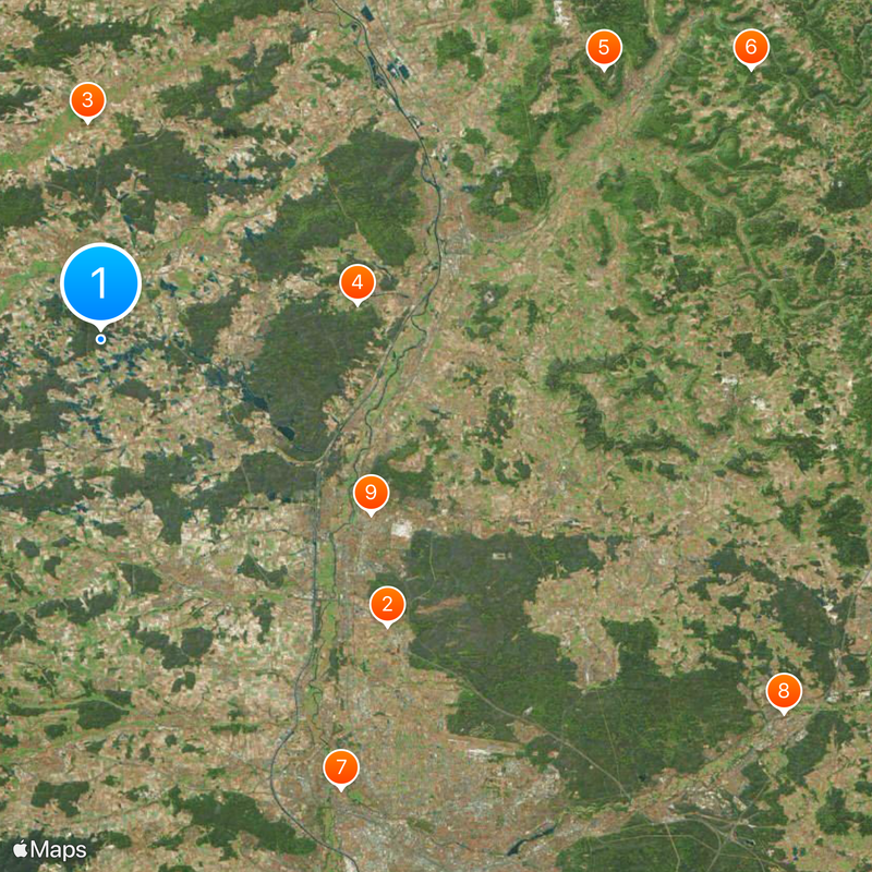 Arrondissement d'Erlangen-Höchstadt Carte