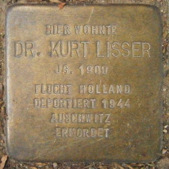 Stolperstein en memoria de Kurt Lisser