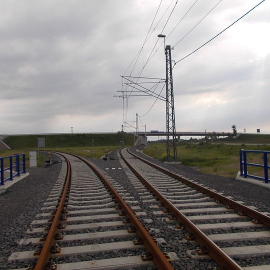 Most silnice II/464 přes železniční oblouk Mošnov - Skotnice