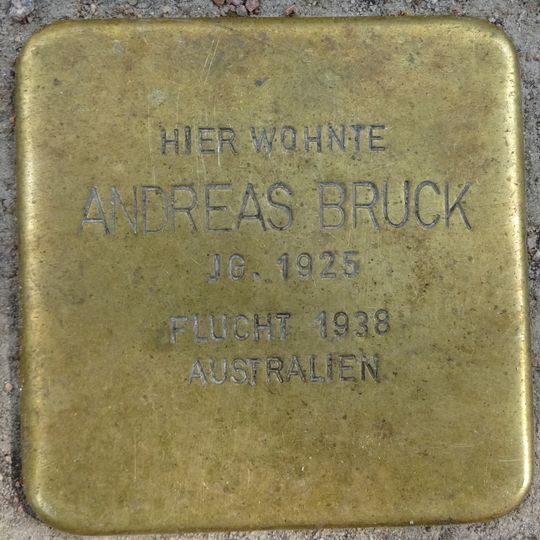Stolperstein dedicated to Andreas Bruck