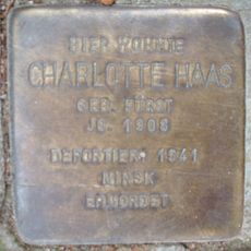 Stolperstein dedicated to Charlotte Haas