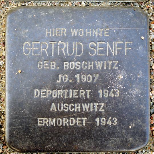 Stolperstein for Gertrud Senff