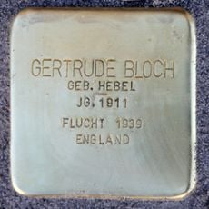 Stolperstein dedicated to Gertrude Bloch