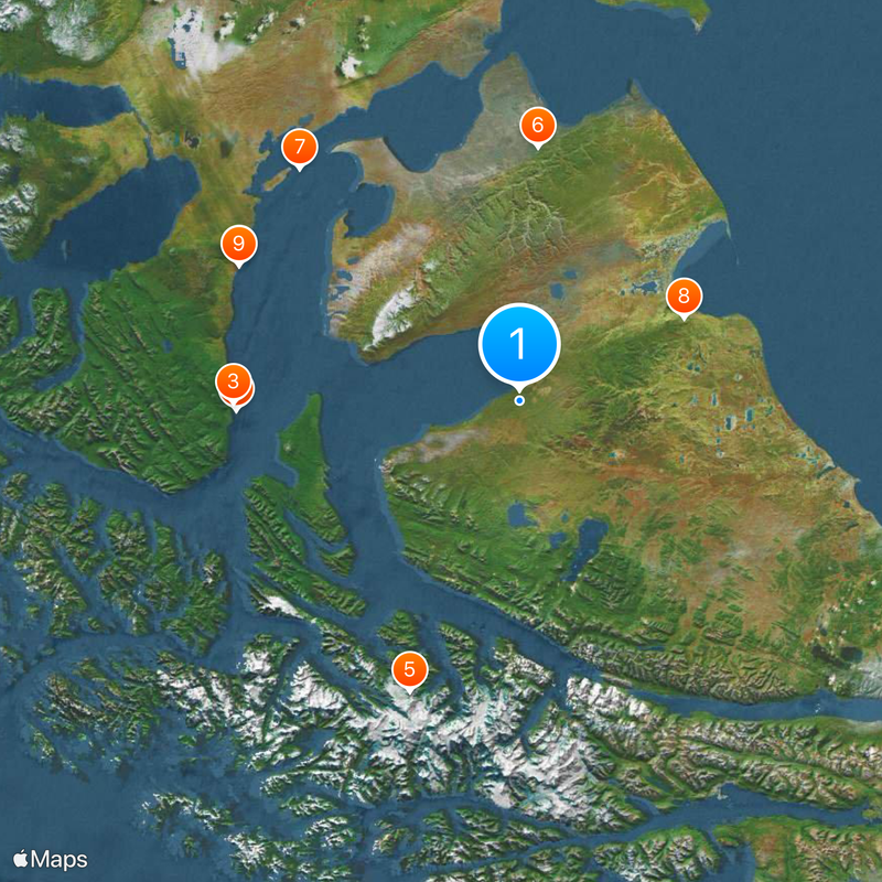 Provinz Tierra del Fuego Karte