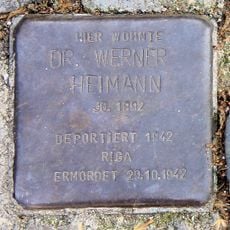 Stolperstein dedicated to Dr. Werner Heimann