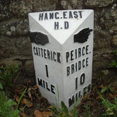 Mile-Post Adjacent To North-East Corner Of Catterick Bridge