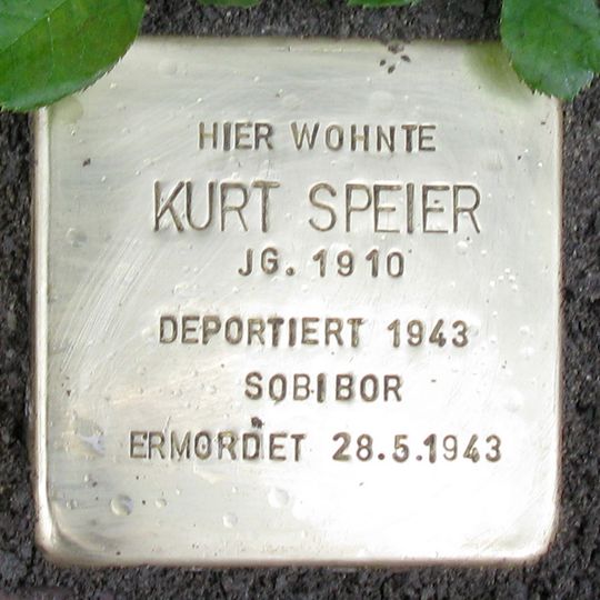 Stolperstein à la mémoire de Kurt Speier