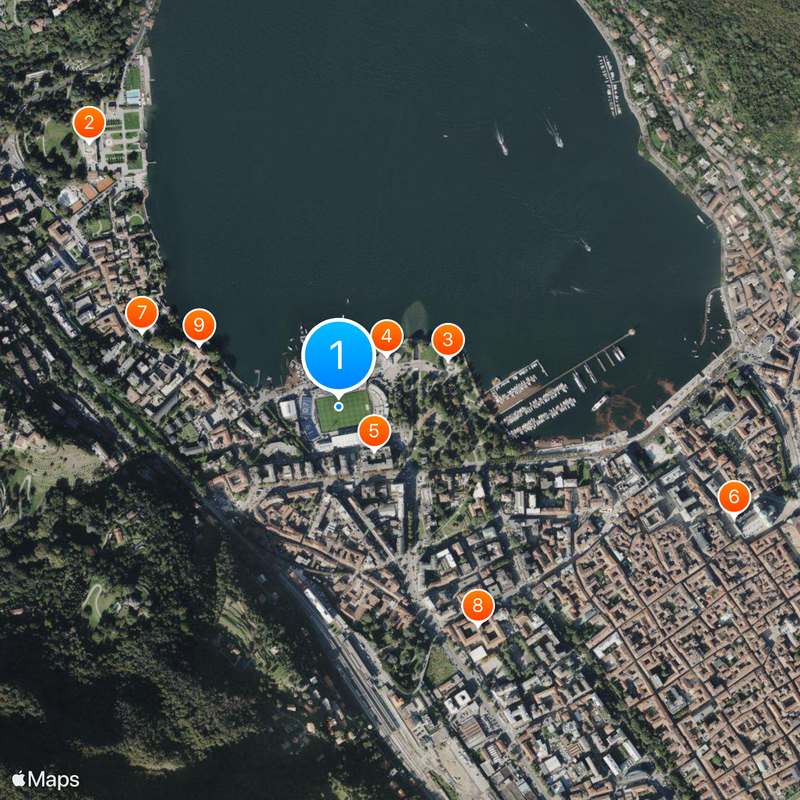 Stadio Giuseppe Sinigaglia Mappa