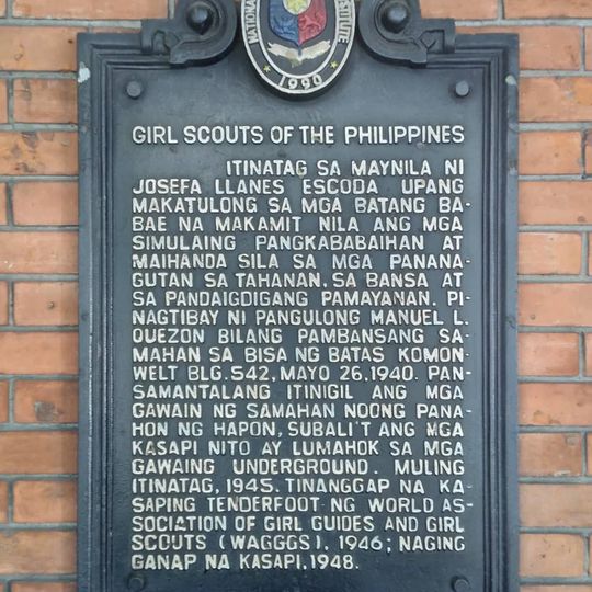 Girl Scouts of the Philippines historical marker