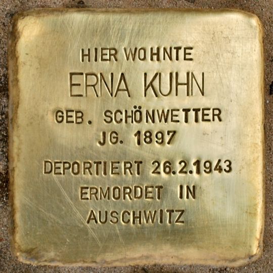 Stolperstein für Erna Kuhn