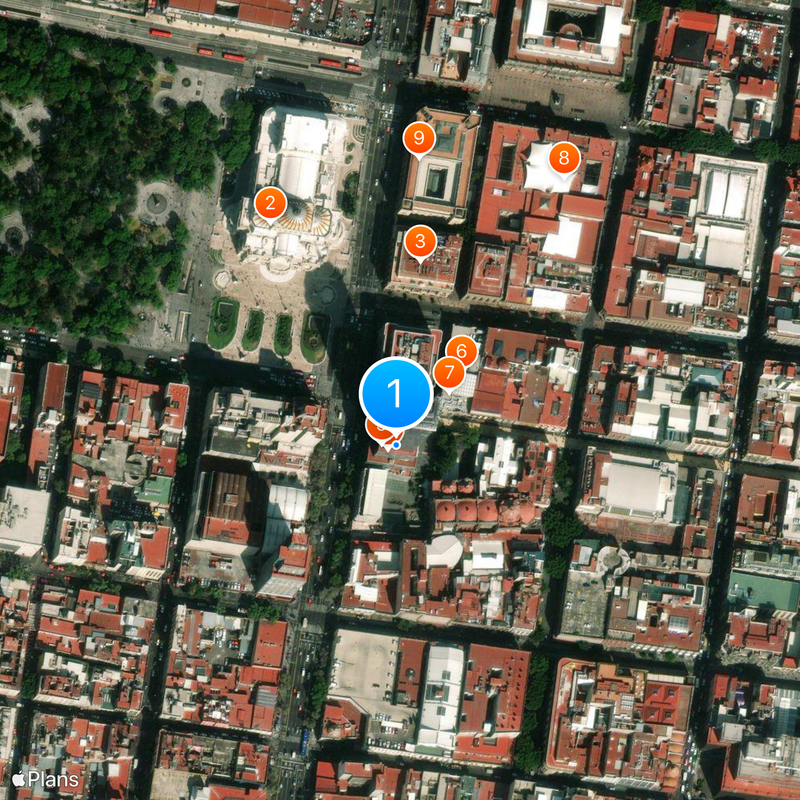 Torre Latinoamericana Mapa