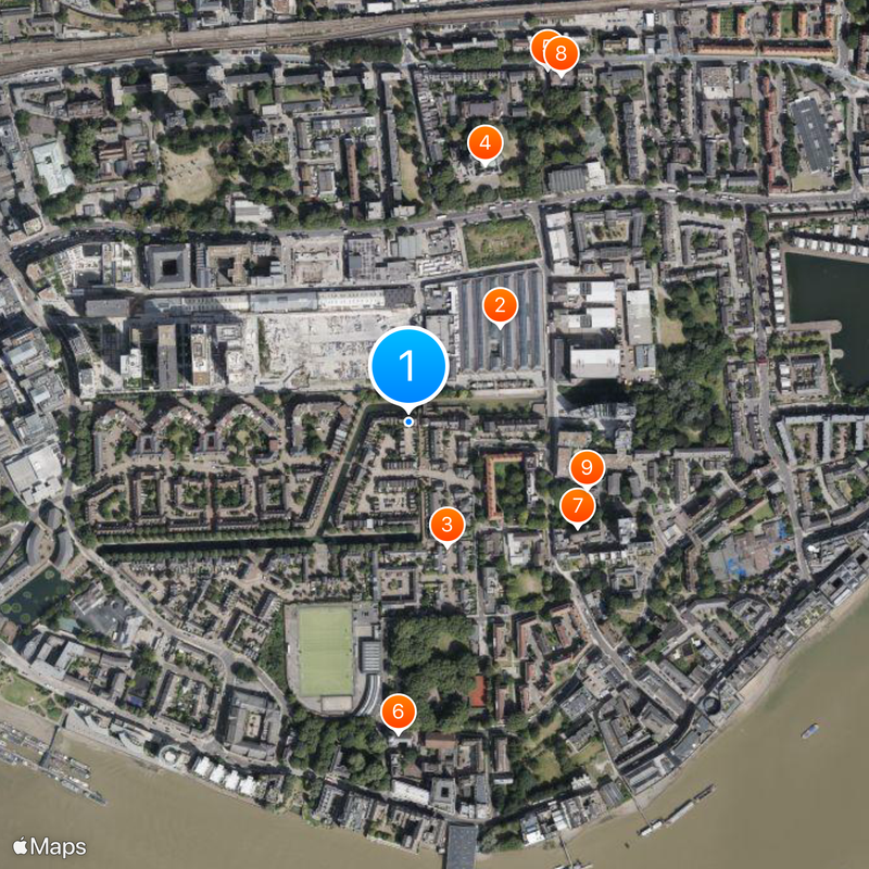 Wapping Map