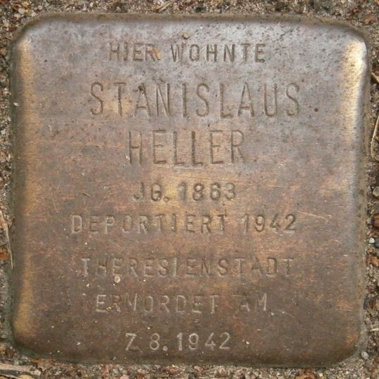 Stolperstein dedicated to Stanislaus Heller