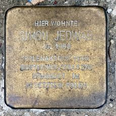 Stolperstein en memoria de Simon Jedwab