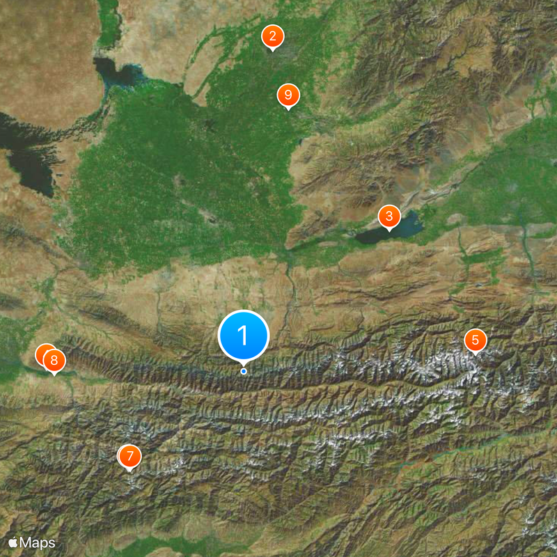 Wilajet sogdyjski Mapa
