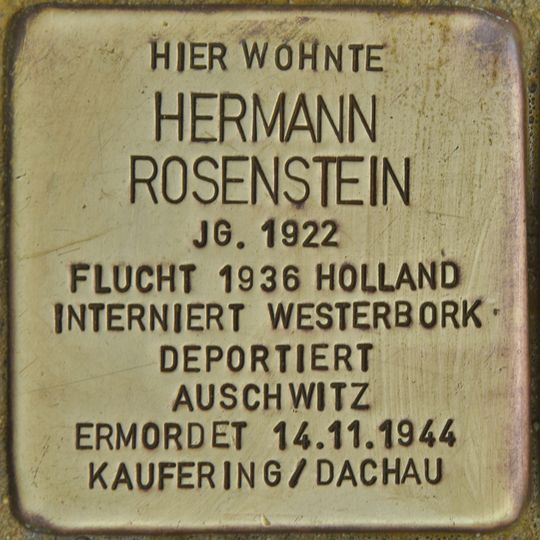 Stolperstein en memoria de Hermann Rosenstein