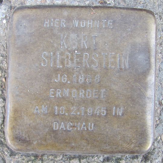 Stolperstein dedicated to Kurt Silberstein