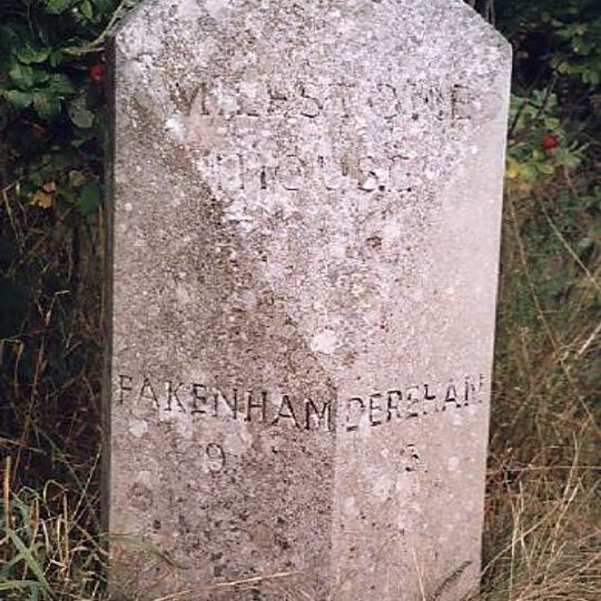 Milestone, Fakenham Road, by "Milestone House", No. 78