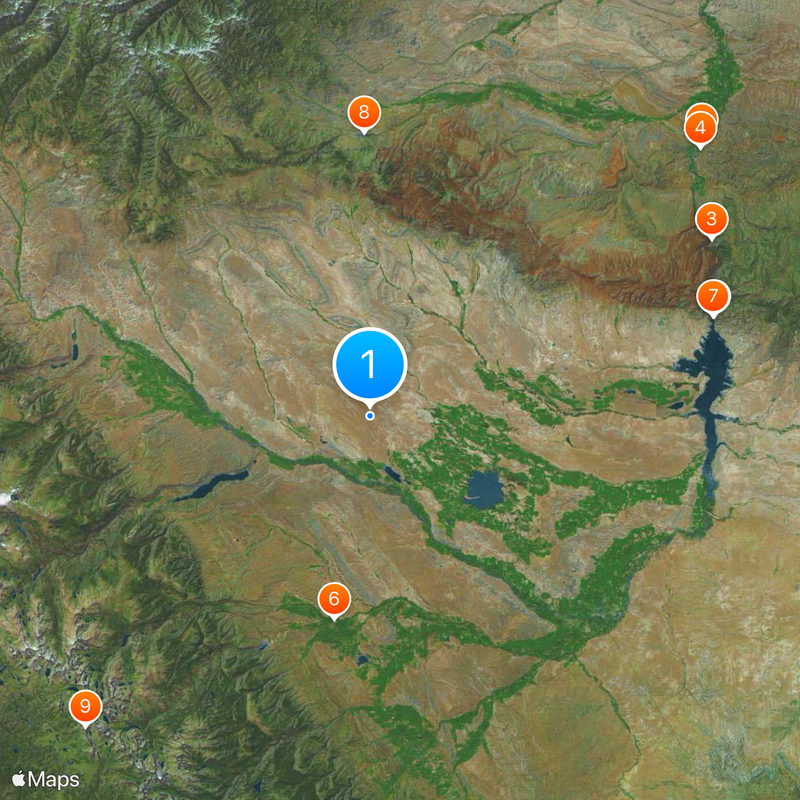 Wind River Indian Reservation Map
