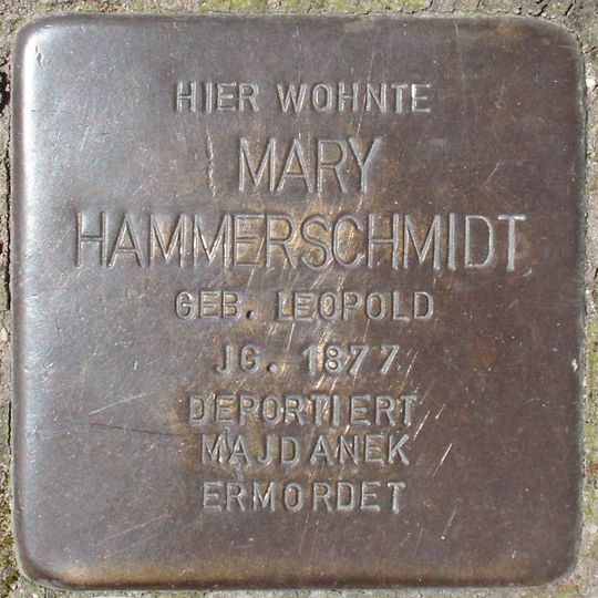 Stolperstein en memoria de Mary Hammerschmidt