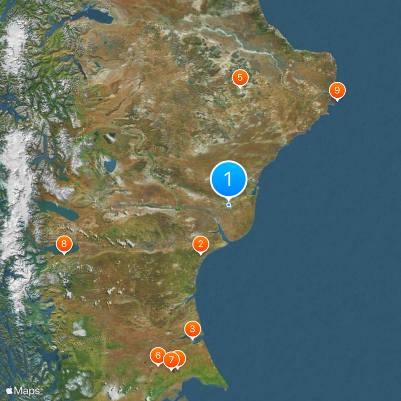 Laguna del Carbón Mapa