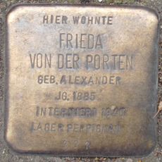 Stolperstein dedicated to Frieda von der Porten