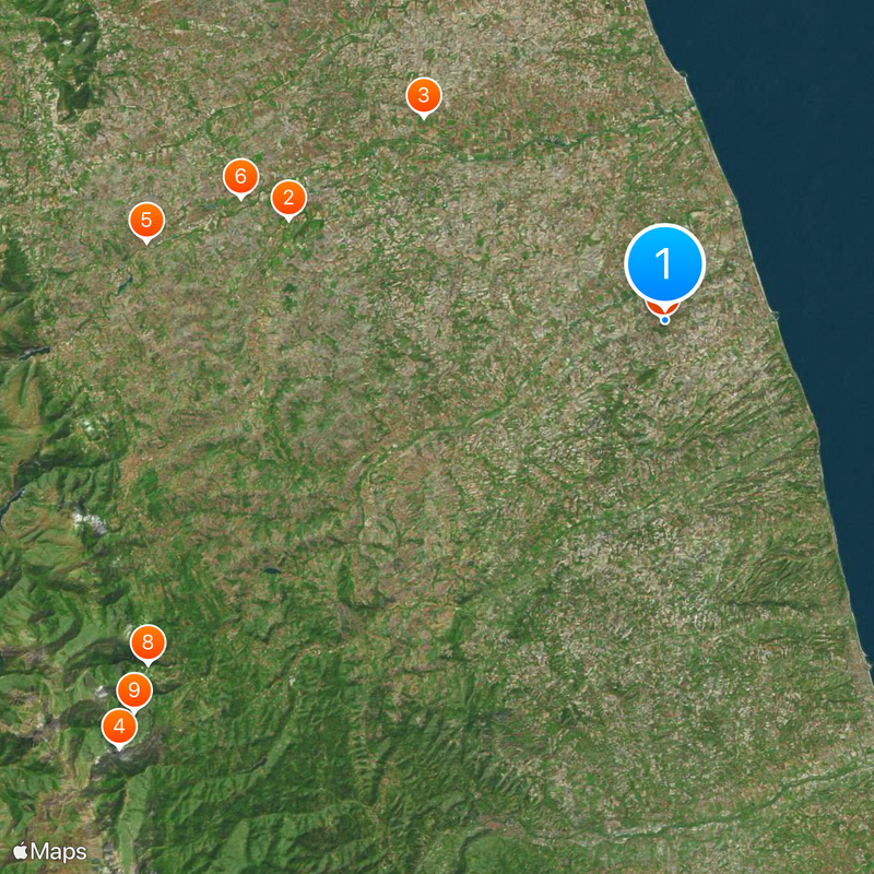 Prowincja Fermo Mapa