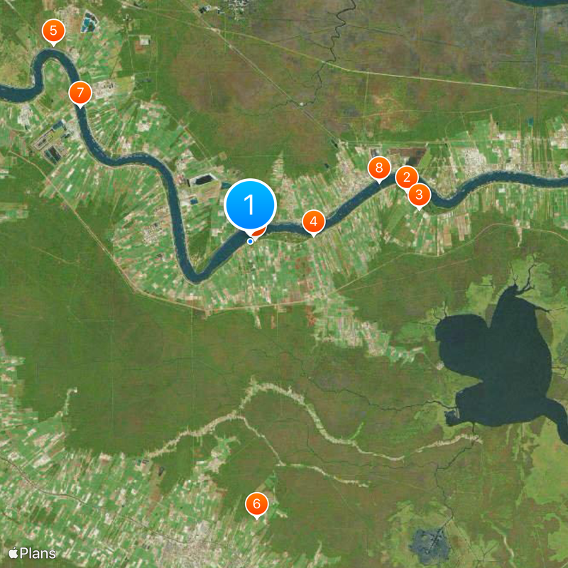 Oak Alley Plantation Mapa