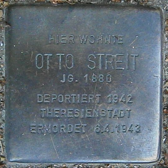 Stolperstein dedicated to Otto Streit