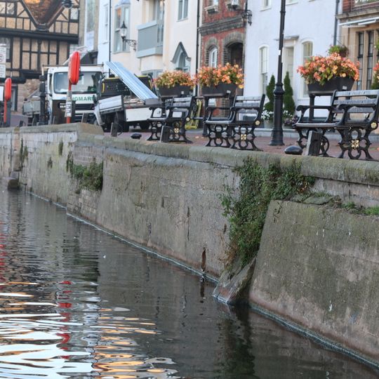 Stone Retaining Walls Along The Quay And Adjacent To The Bridge At Both Ends