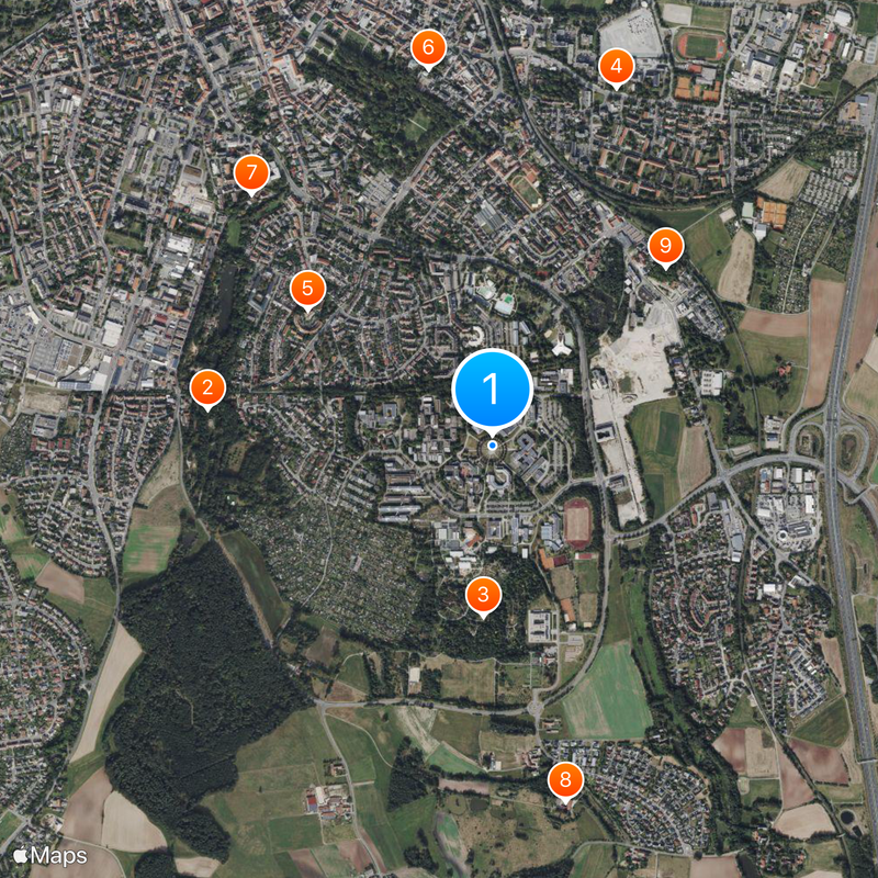 Universidad de Bayreuth Mapa