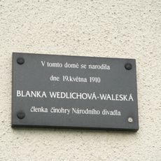 Pamětní deska Blanky Wedlichové-Waleské