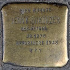Stolperstein dedicated to Jenny Bukofzer