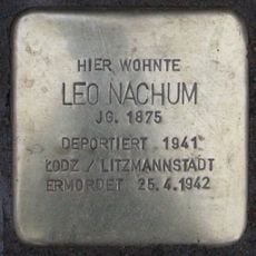 Stolperstein dedicated to Leo Nachum