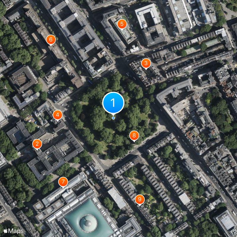 Russell Square Kaart