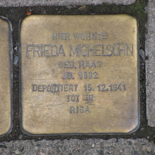 Stolperstein en memoria de Frieda Michelsohn
