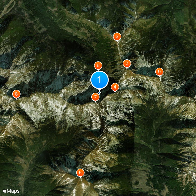 Tatras occidentales Carte