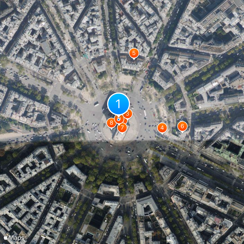 Arc de Triomphe Kaart