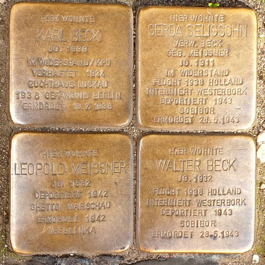 Stolperstein dedicated to Leopold Meissner