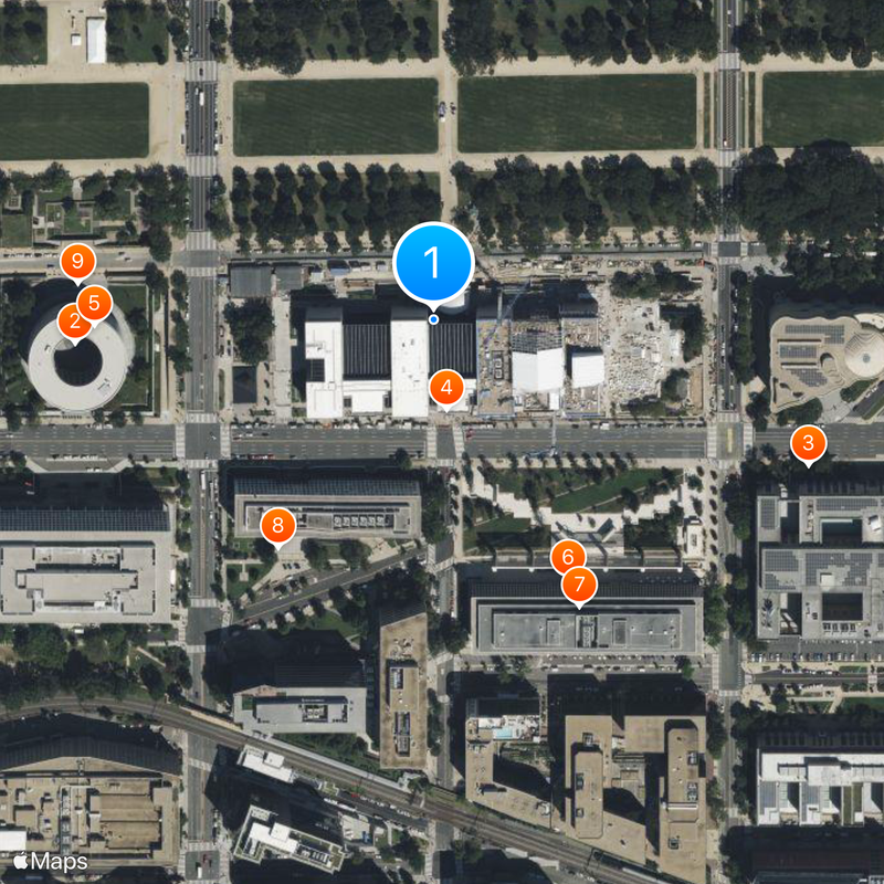 National Air and Space Museum Mappa