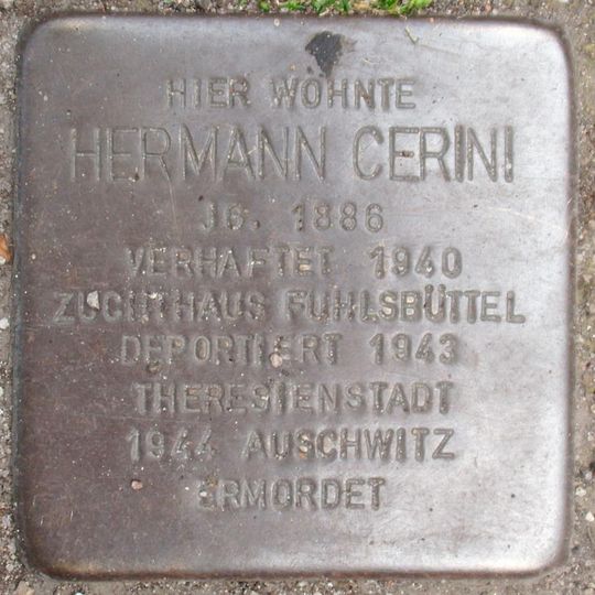 Stolperstein en memoria de Hermann Cerini