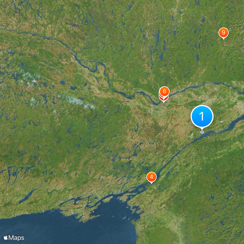 Este de Ontario Mapa