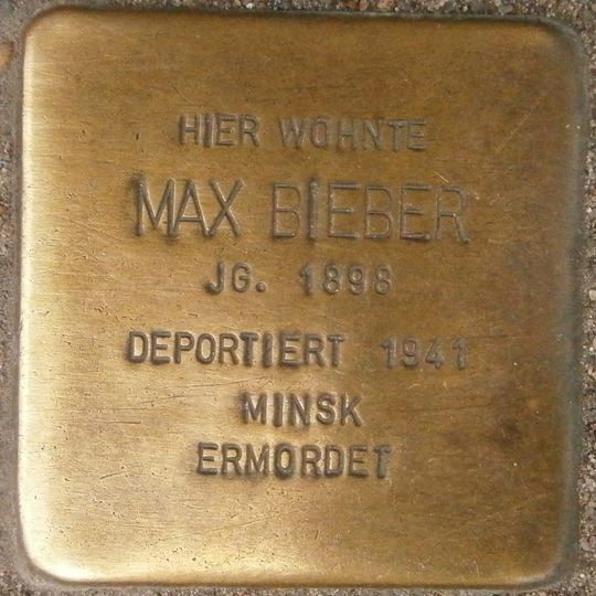 Stolperstein dedicated to Max Bieber