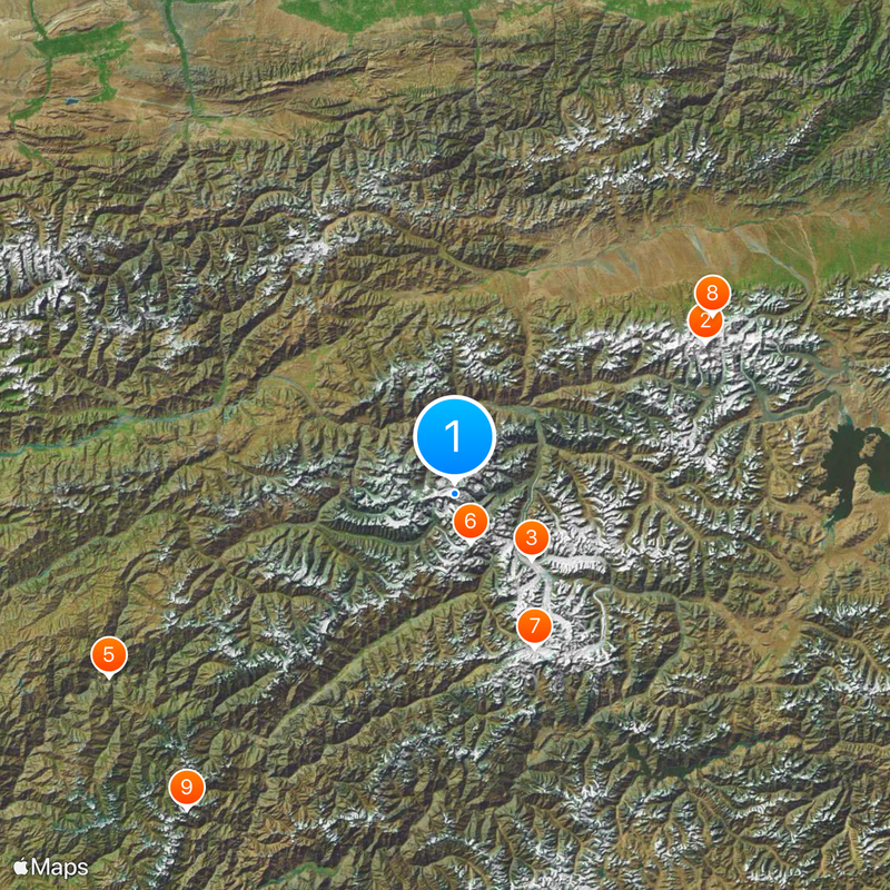 Ismoil Somoni Peak Map